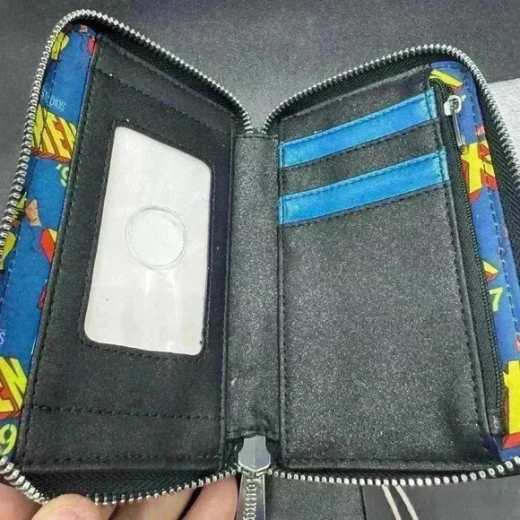 Loungefly Wolverine Cosplay Mini Backpack & Wallet Metallic Blue Yellow Marvel - Picture 7 of 7